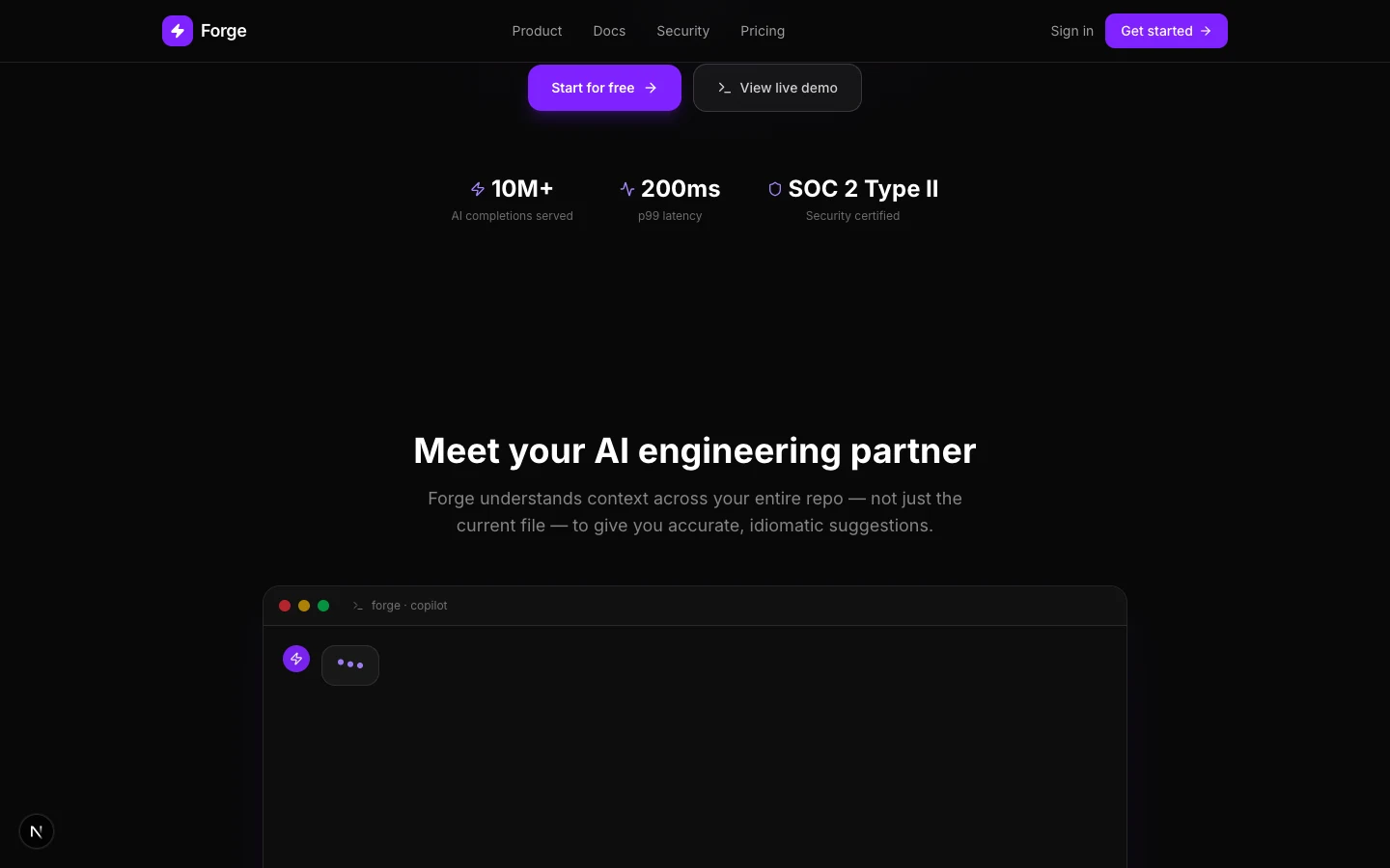 Forge AI Startup preview 1