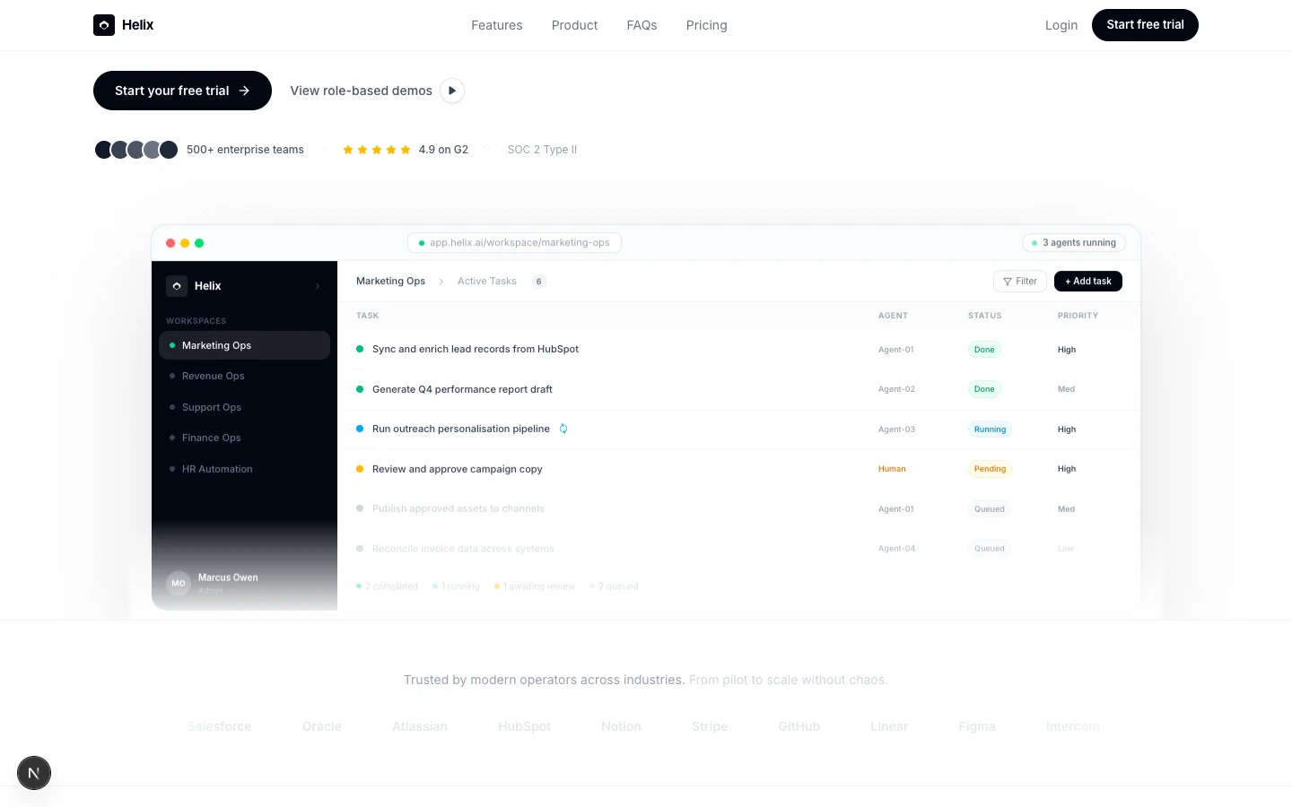 Helix — AI Workflow Intelligence preview 1