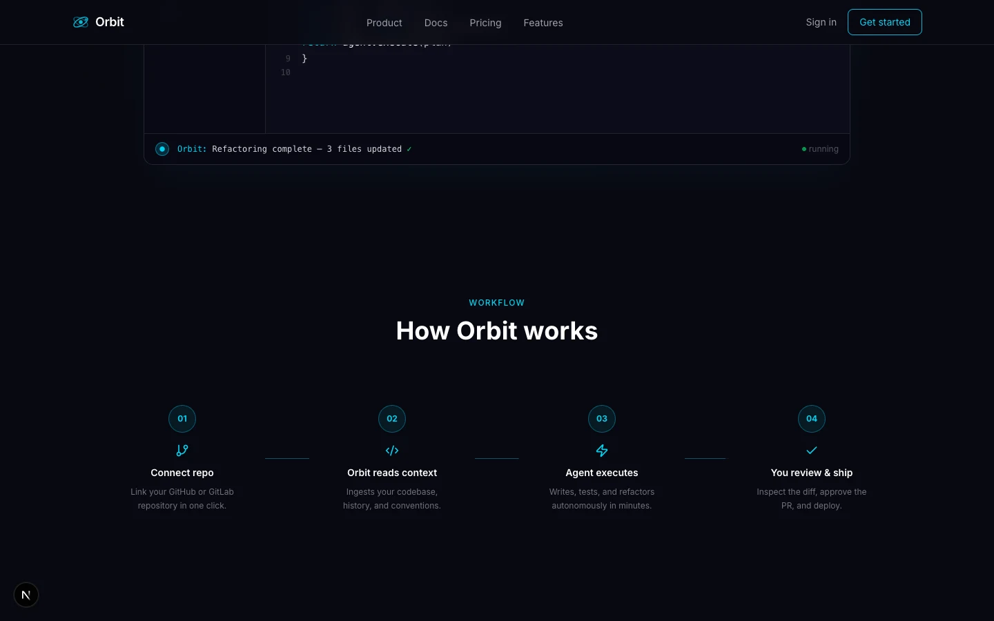 Orbit AI Developer Tool preview 2