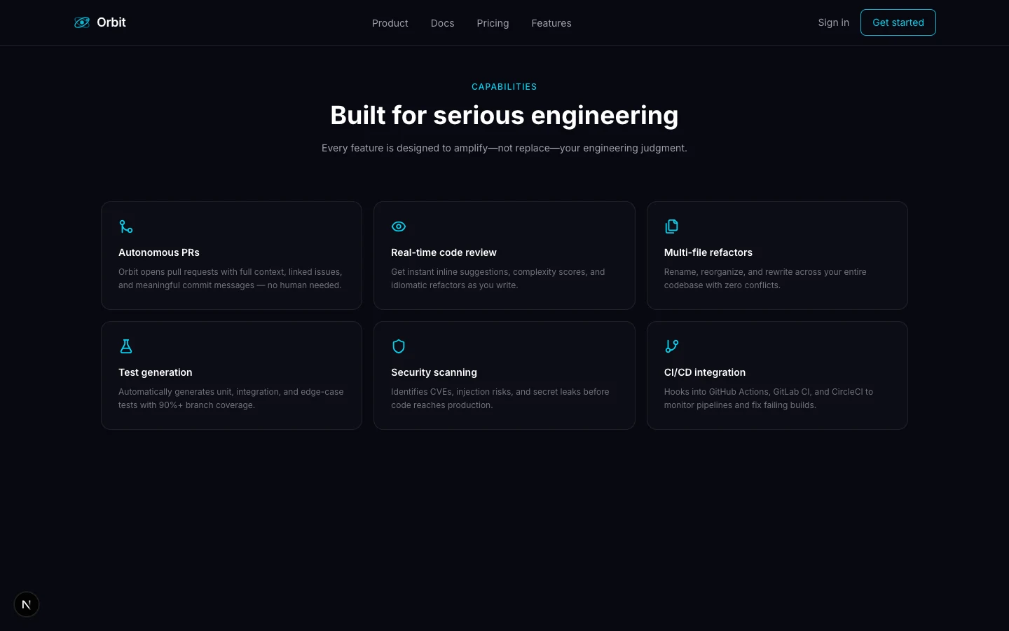 Orbit AI Developer Tool preview 3