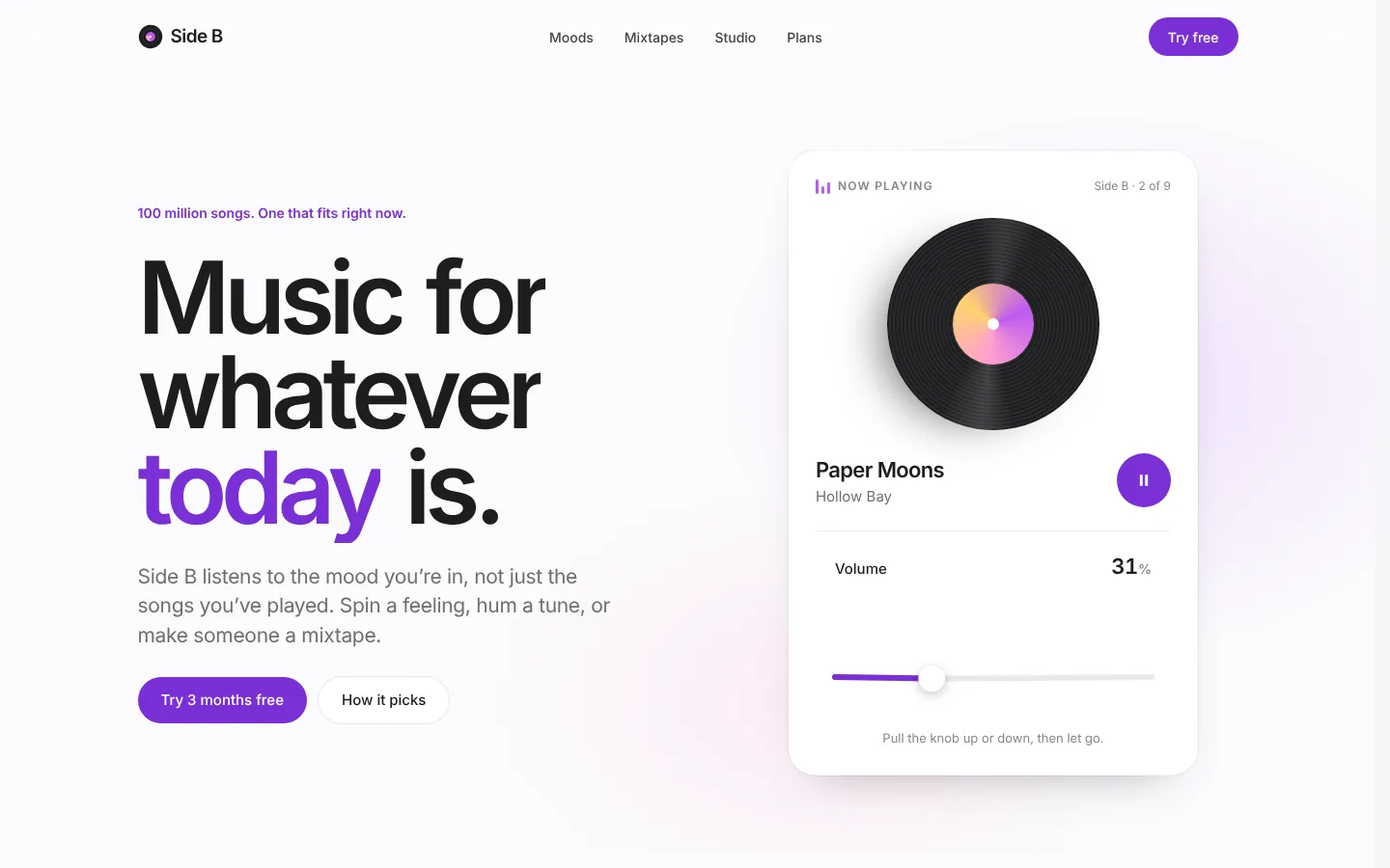 Side B home page