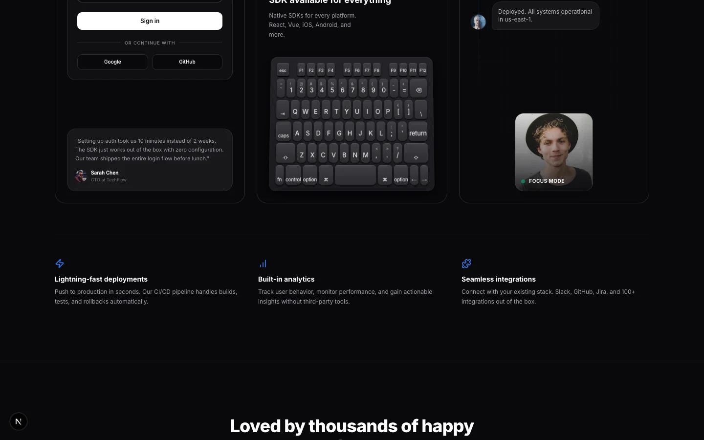 Simplistic AI SaaS preview 2