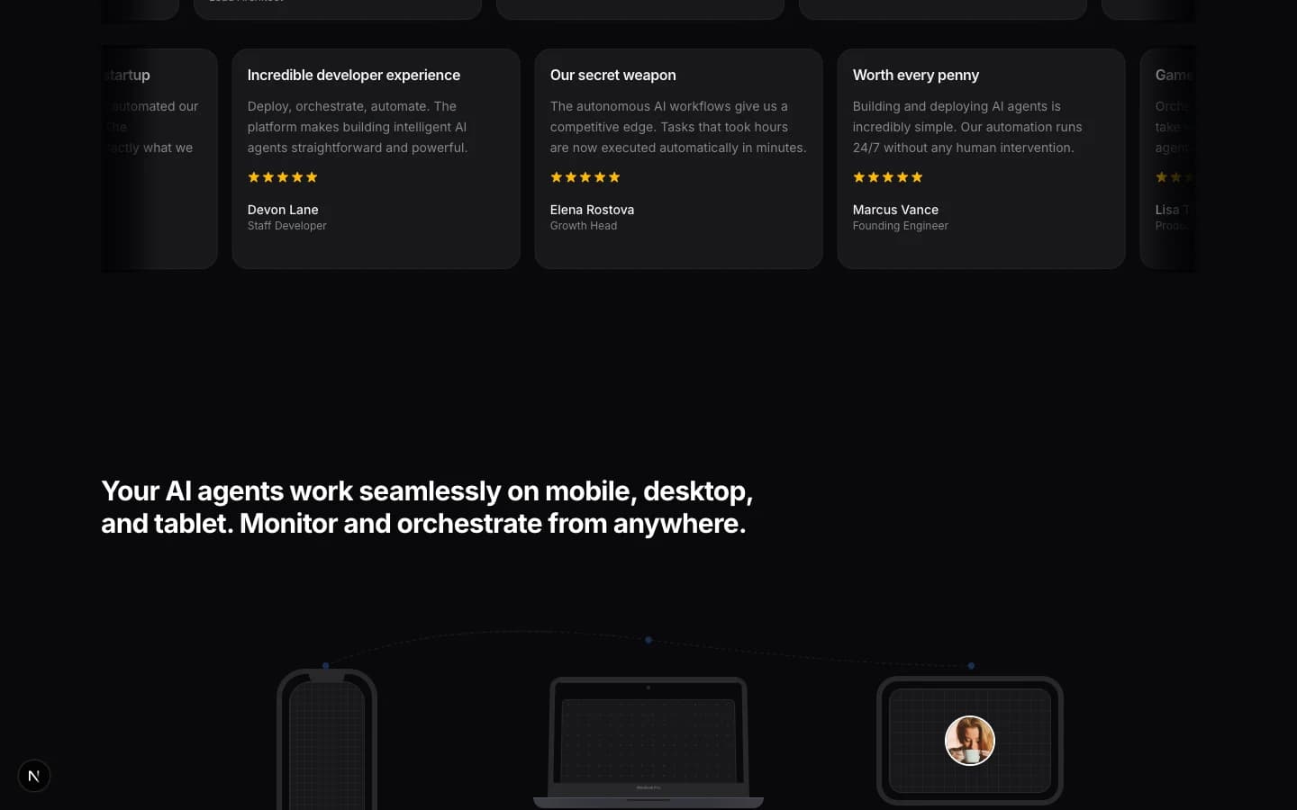 Simplistic AI SaaS preview 3