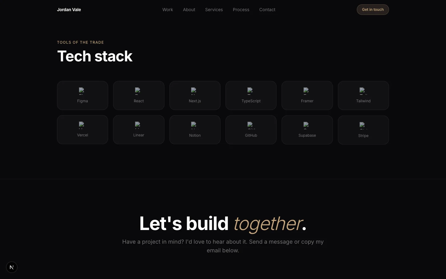 Contact section preview
